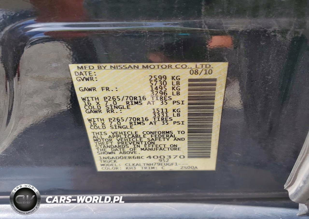 2011 Nissan Frontier S VIN:1N6AD0ER6BC400370 - 12