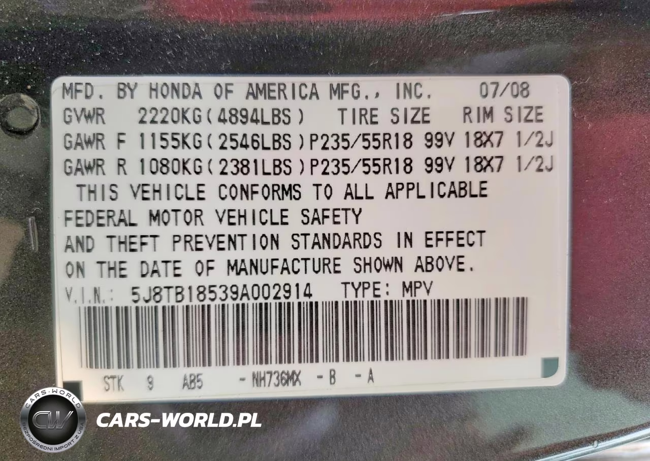 2009 Acura Rdx Technology VIN:5J8TB18539A002914 - 14