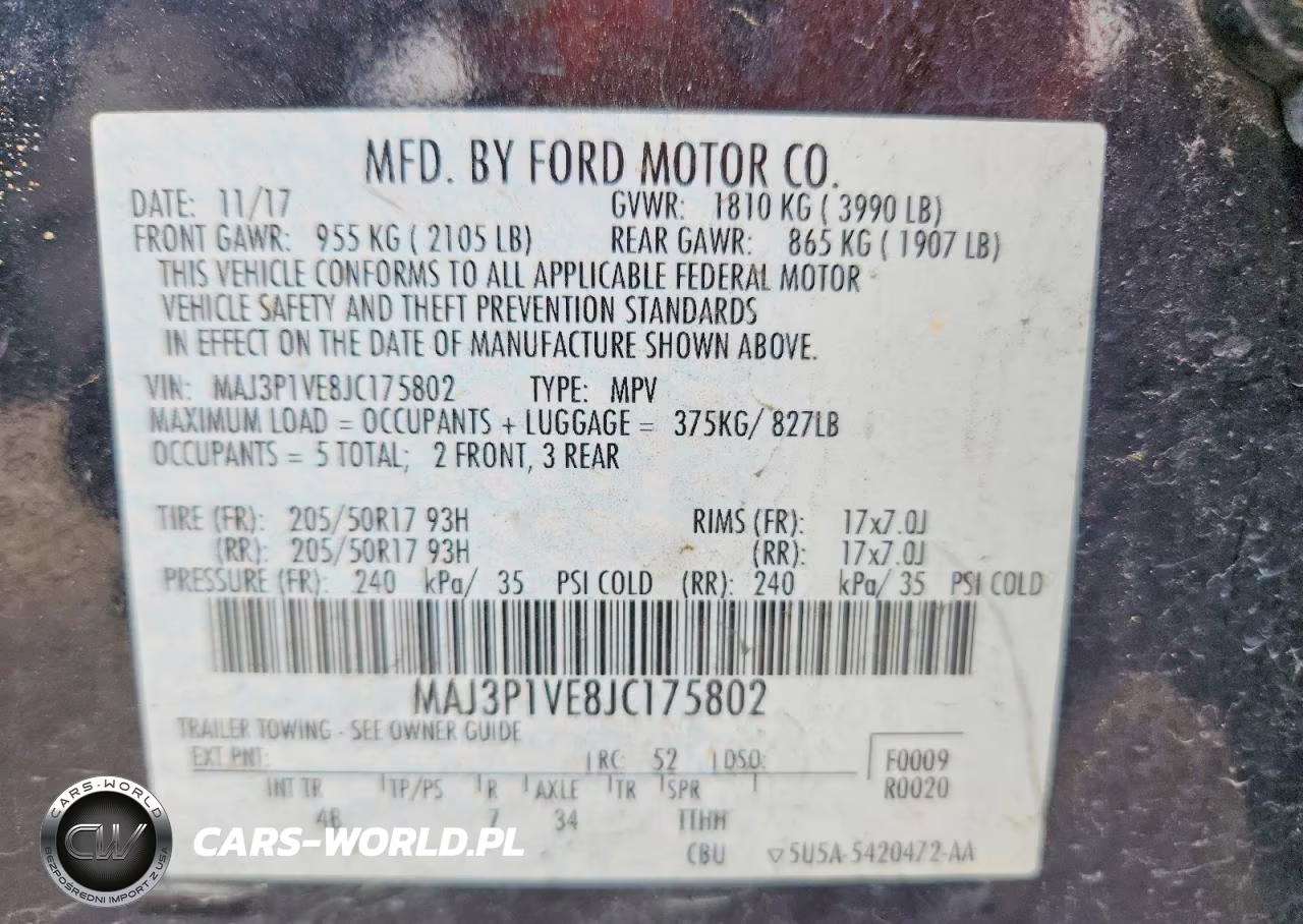 2018 Ford Ecosport Titanium VIN:MAJ3P1VE8JC175802 - 12