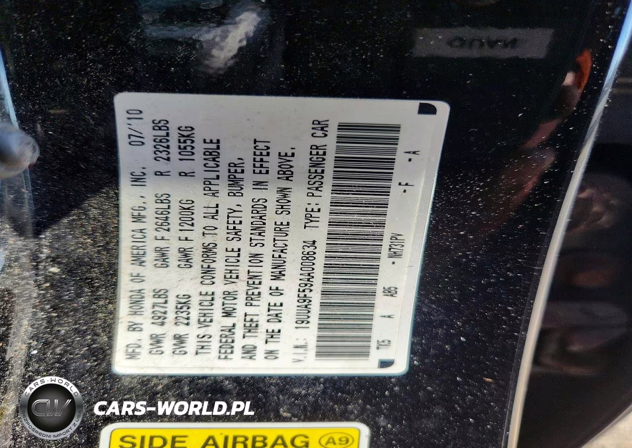 2010 Acura Tl VIN:19UUA9F59AA008634 - 12