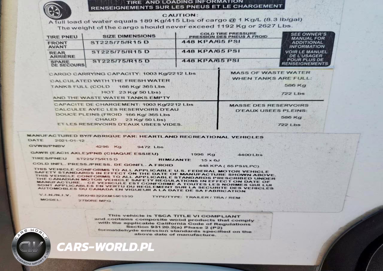 2021 Heartland Mpg Camper VIN:5RXHB322XM1461510 - 10