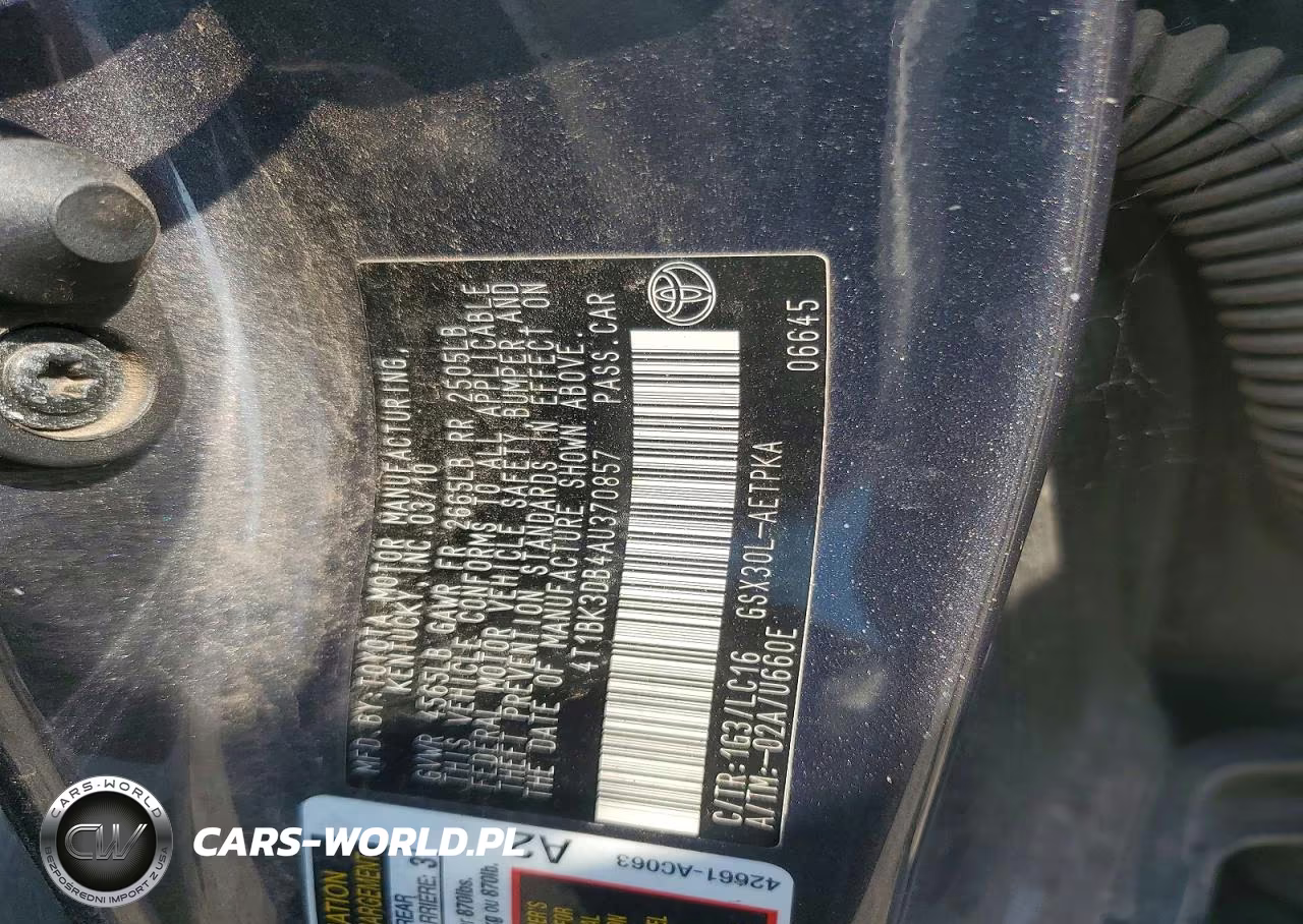 2010 Toyota Avalon Limited VIN:4T1BK3DB4AU370857 - 12