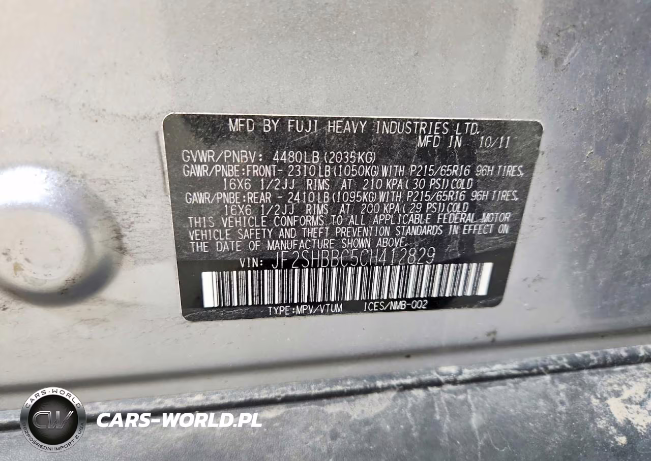2012 Subaru Forester 2.5X VIN:JF2SHBBC5CH412829 - 13