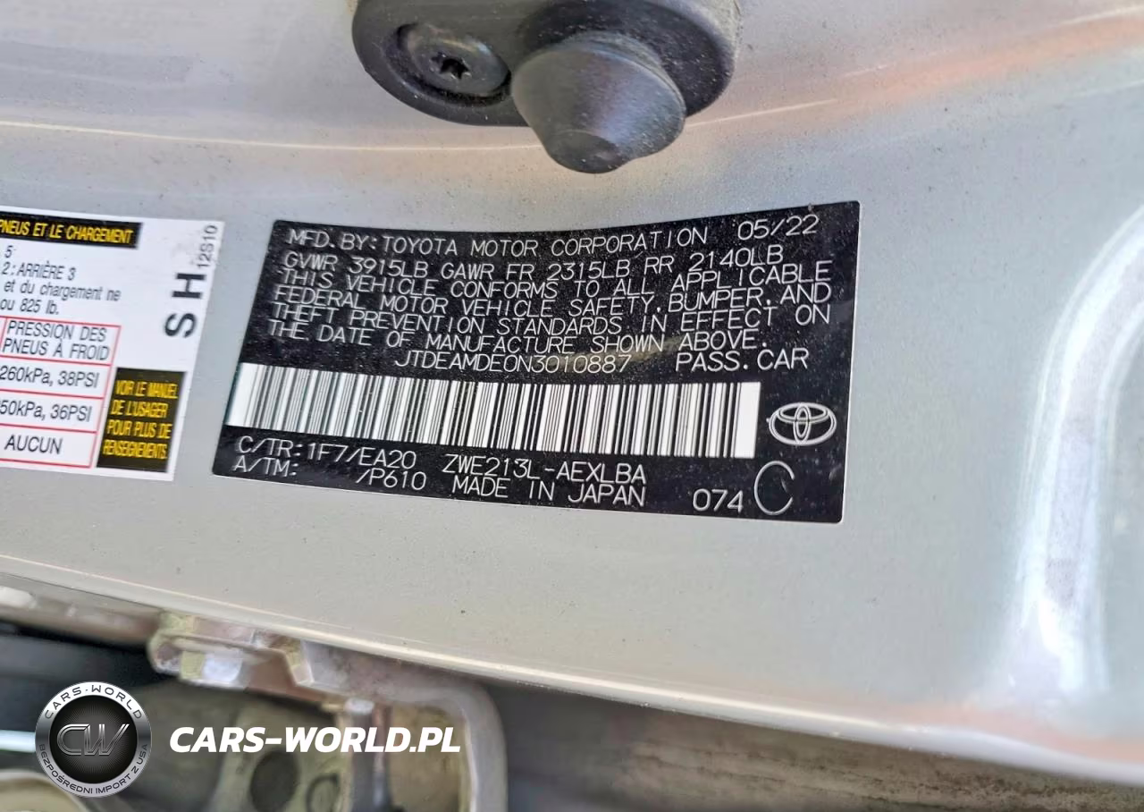 2022 Toyota Corolla Le VIN:JTDEAMDE0N3010887 - 12