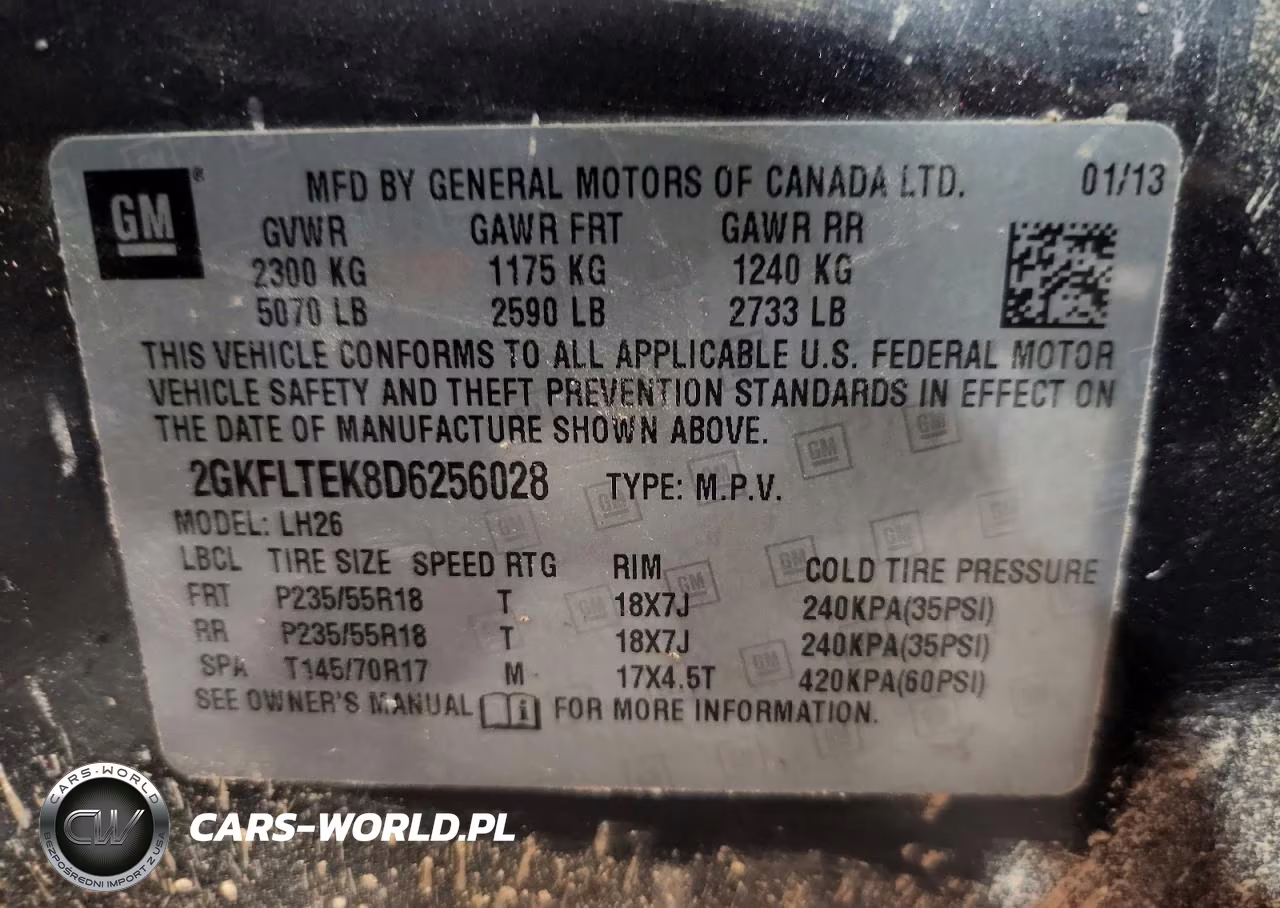 2013 GMC Terrain Sle VIN:2GKFLTEK8D6256028 - 12