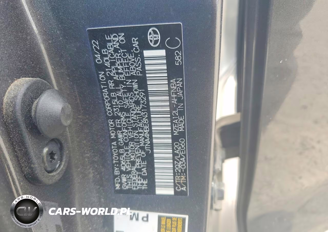2022 Toyota Corolla Xse VIN:JTNA4MBE8N3173291 - 12