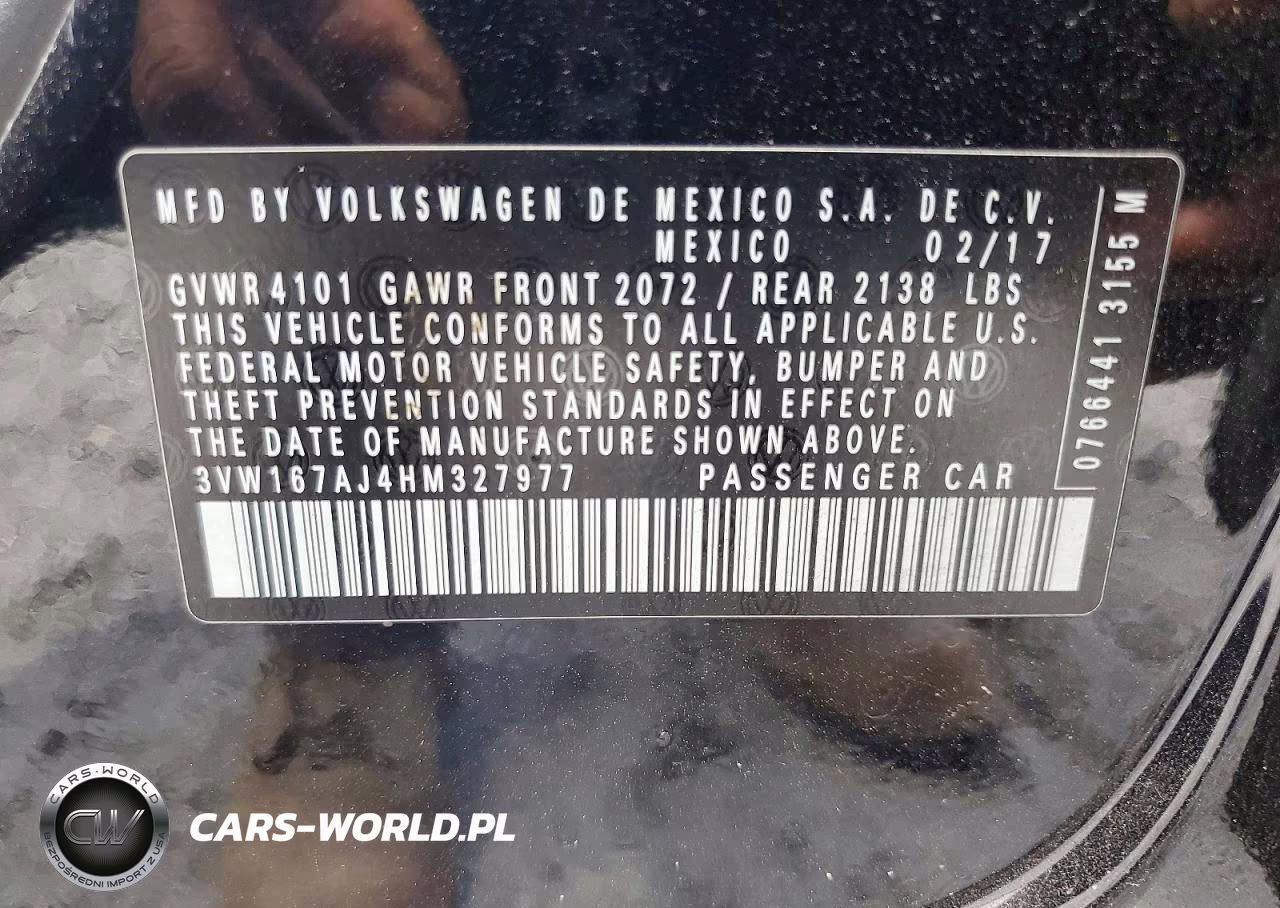 2017 Volkswagen Jetta S VIN:3VW167AJ4HM327977 - 12