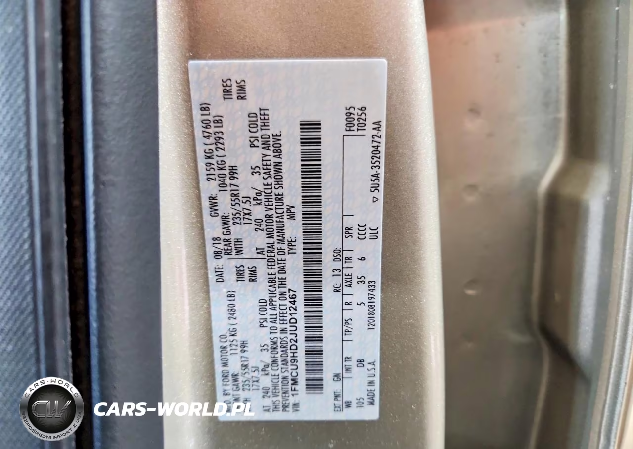 2018 Ford Escape Sel VIN:1FMCU9HD2JUD12467 - 14