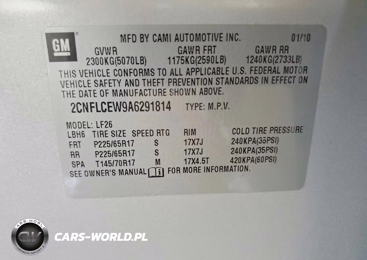 2010 Chevrolet Equinox Ls VIN:2CNFLCEW9A6291814 - 13