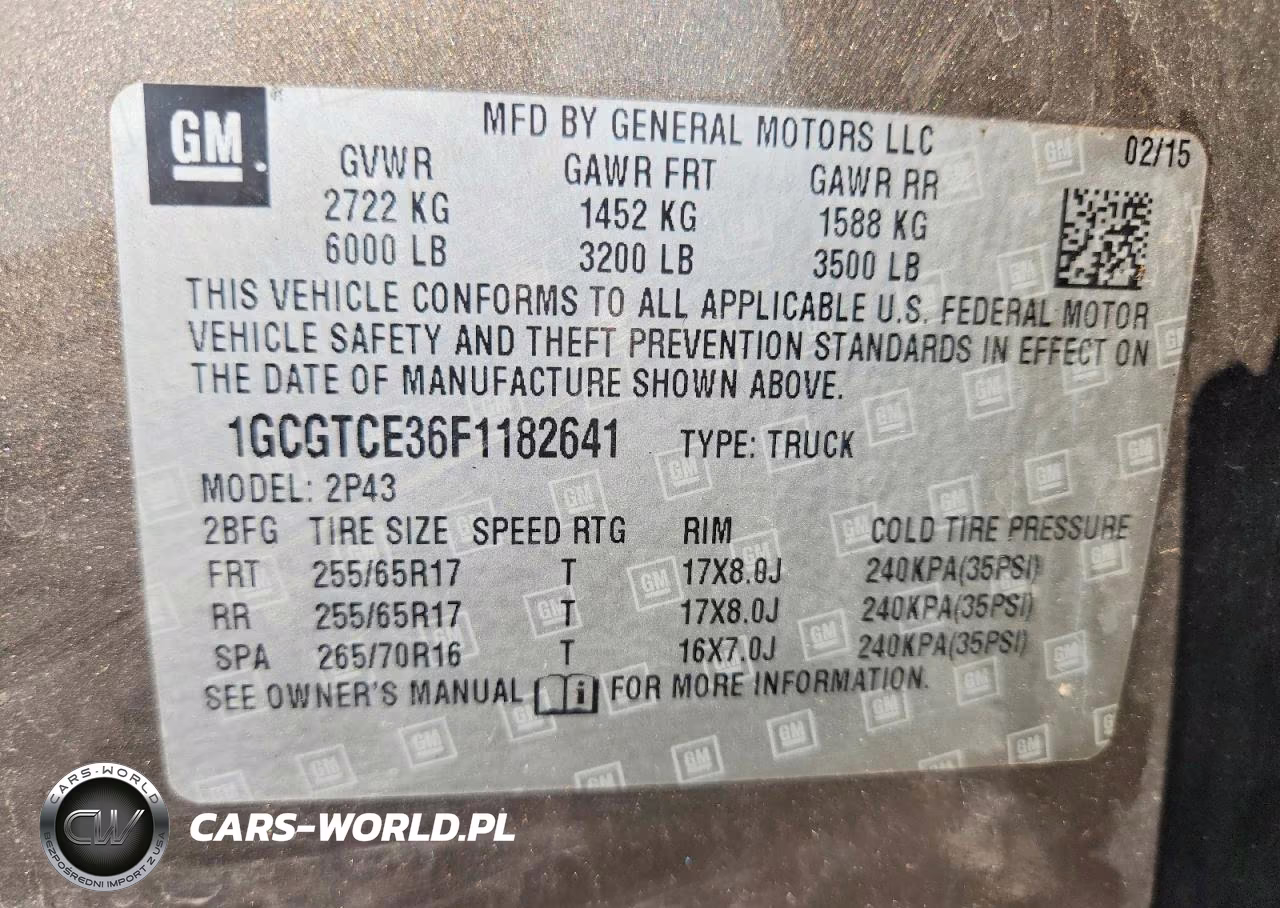 2015 Chevrolet Colorado Z71 VIN:1GCGTCE36F1182641 - 12