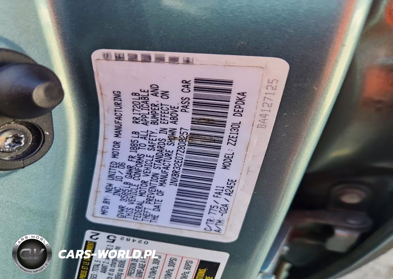 2007 Toyota Corolla Ce VIN:1NXBR32E07Z808257 - 12