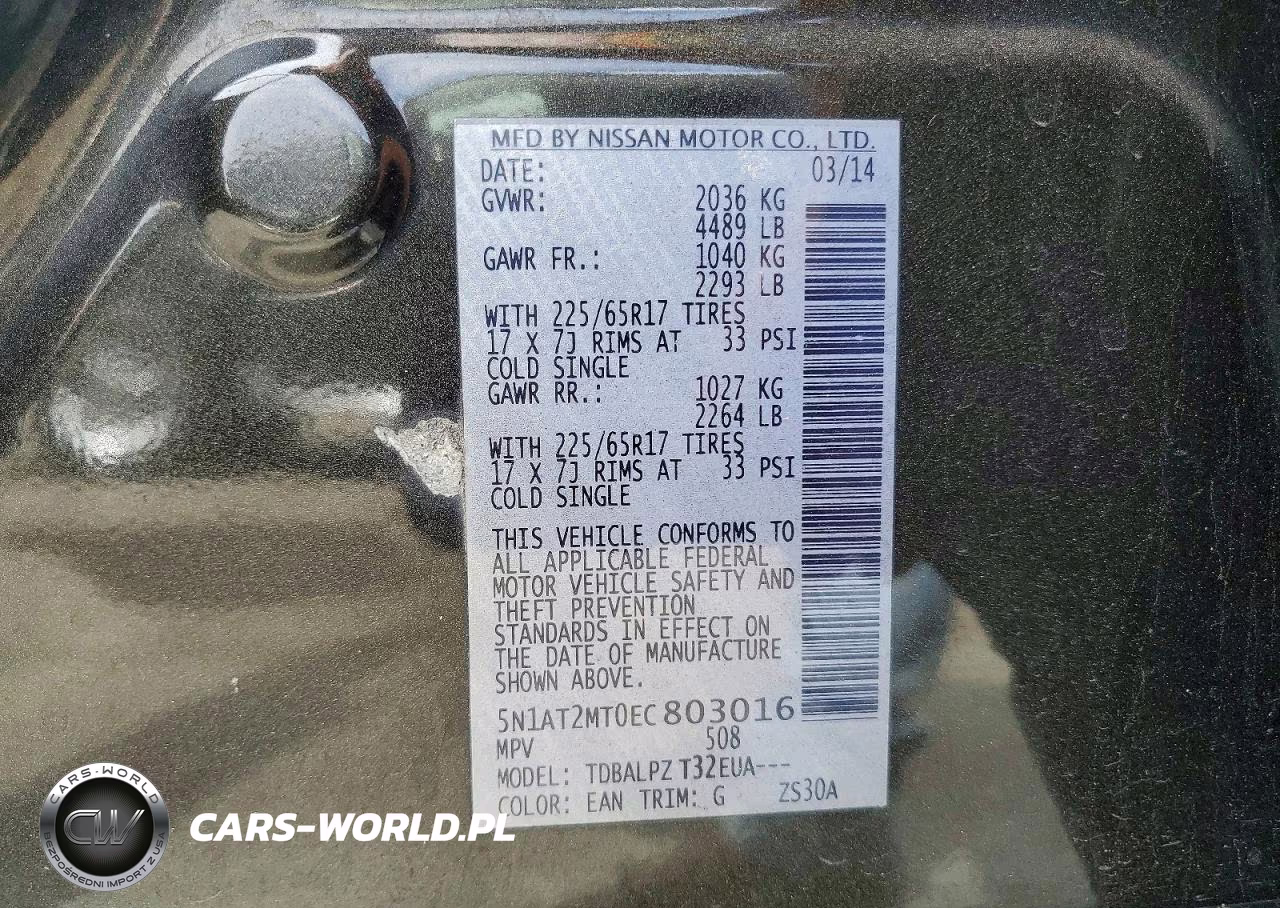 2014 Nissan Rogue S VIN:5N1AT2MT0EC803016 - 13