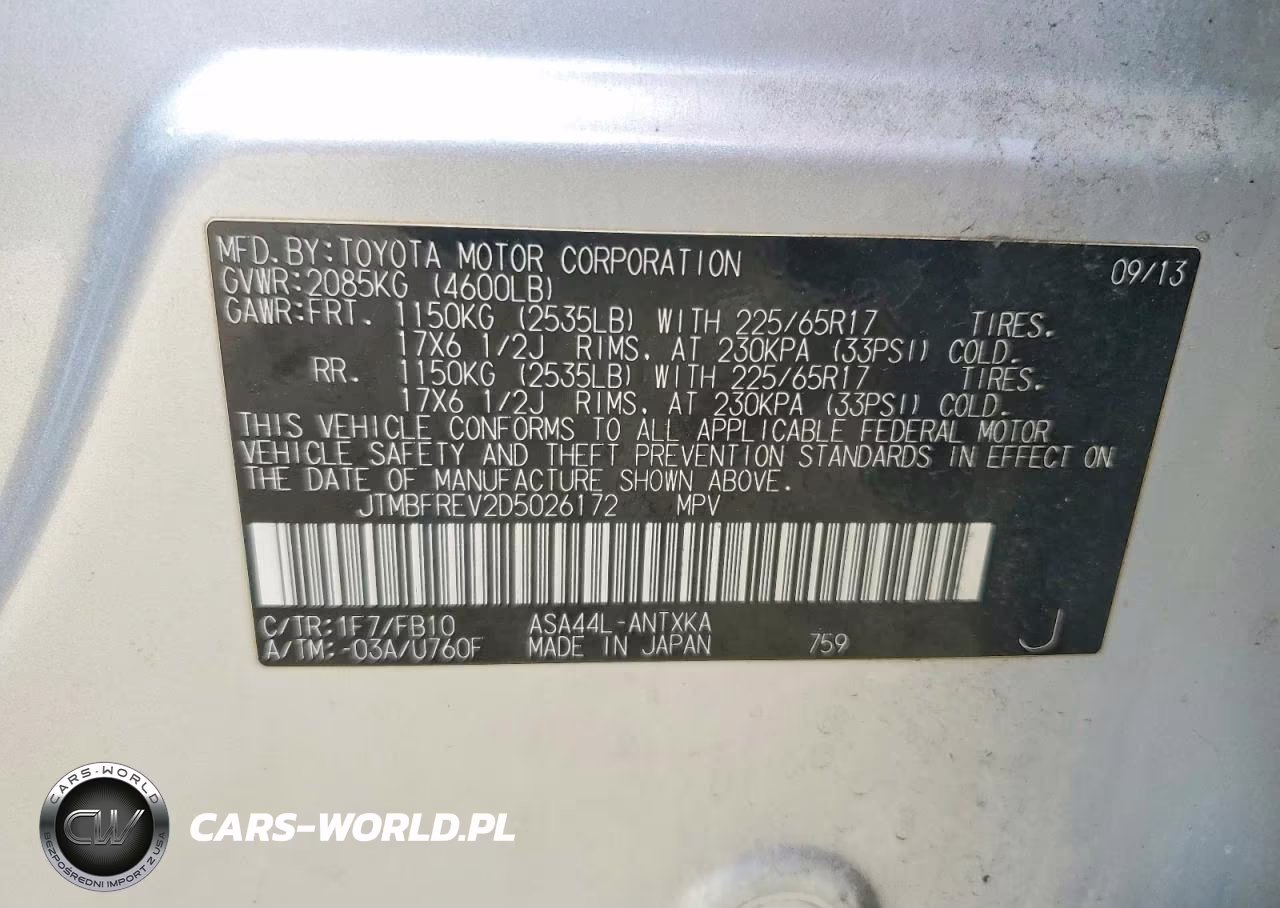 2013 Toyota Rav4 Le VIN:JTMBFREV2D5026172 - 14