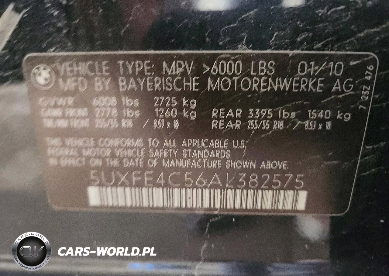 2010 BMW X5 xDrive30I VIN:5UXFE4C56AL382575 - 13