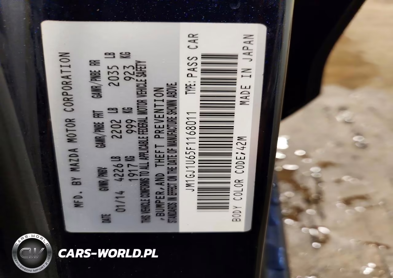 2015 Mazda 6 Sport VIN:JM1GJ1U65F1168011 - 12