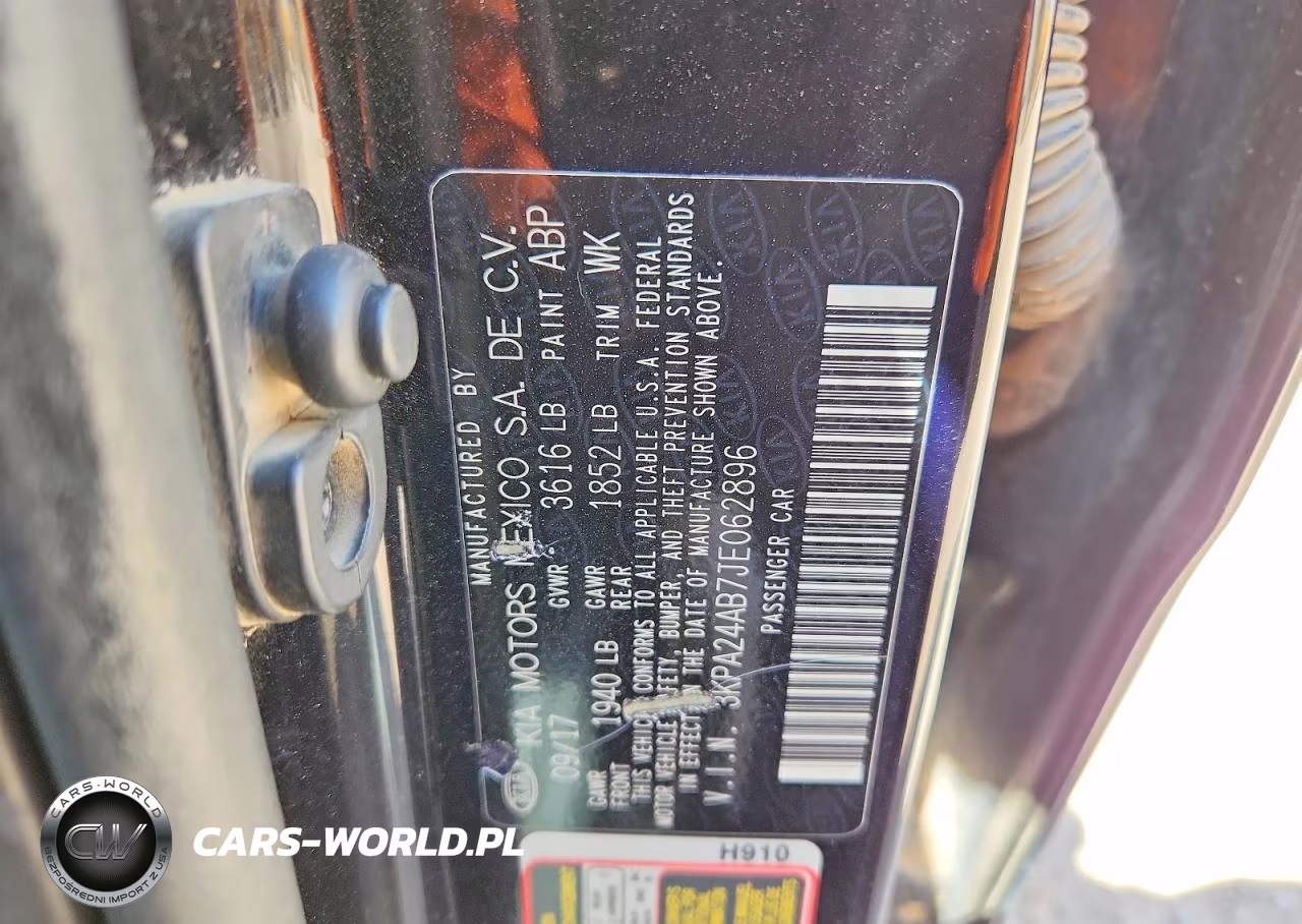 2018 Kia Rio Lx VIN:3KPA24AB7JE062896 - 12