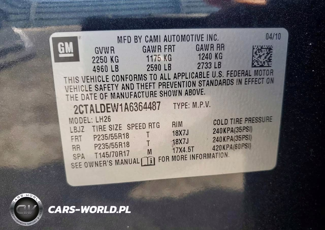 2010 GMC Terrain Sle VIN:2CTALDEW1A6364487 - 13