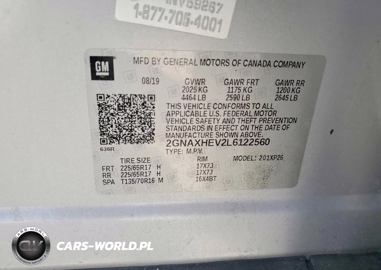2020 Chevrolet Equinox Ls VIN:2GNAXHEV2L6122560 - 13