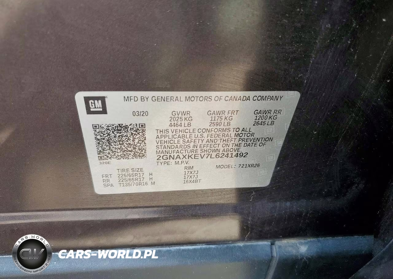 2020 Chevrolet Equinox Lt VIN:2GNAXKEV7L6241492 - 13