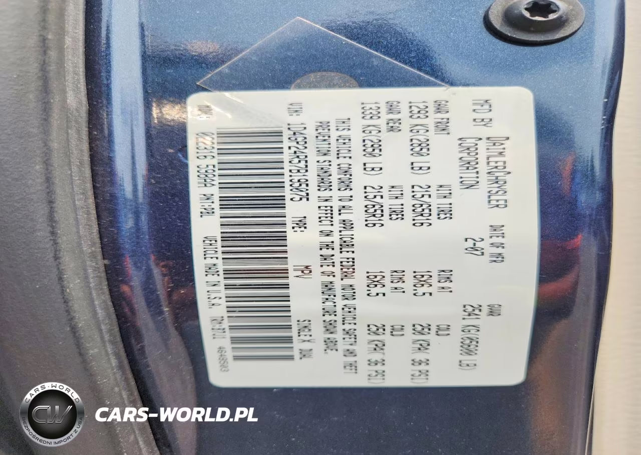2007 Dodge Grand Caravan Se VIN:1D4GP24R57B195075 - 13