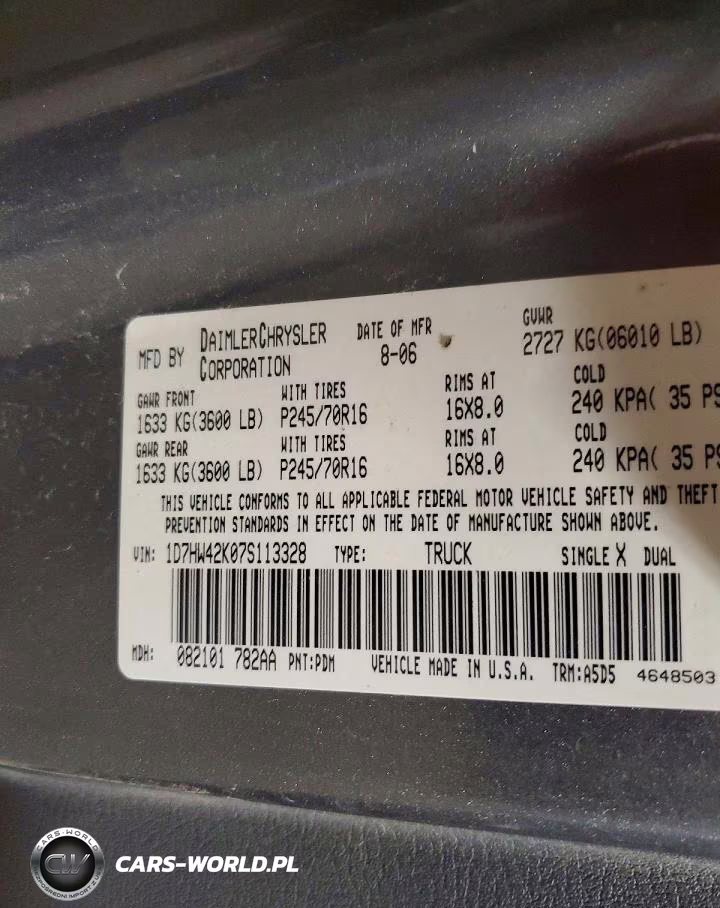 2007 Dodge Dakota Slt VIN:1D7HW42K07S113328 - 12