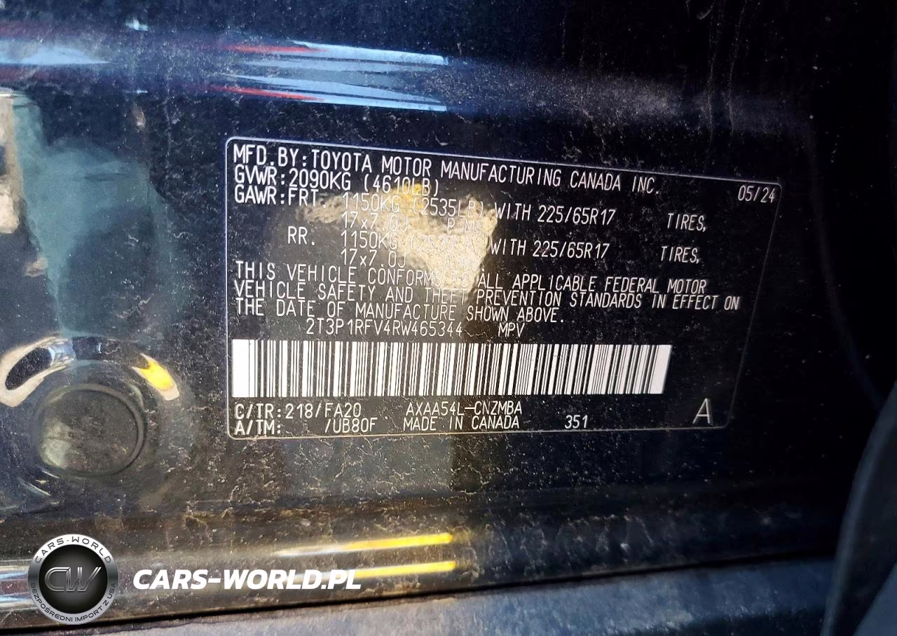 2024 Toyota Rav4 Xle VIN:2T3P1RFV4RW465344 - 13
