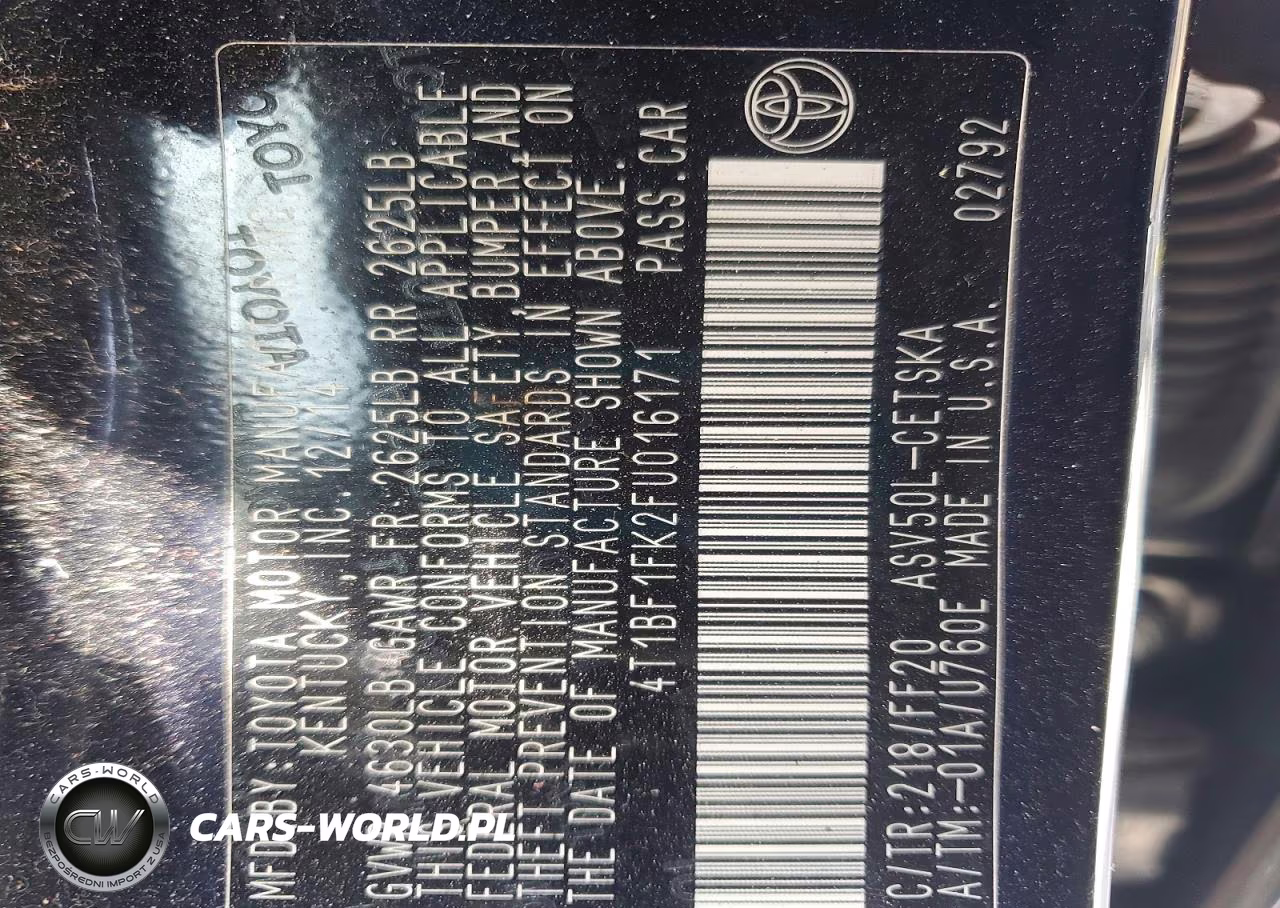 2015 Toyota Camry Se VIN:4T1BF1FK2FU016171 - 13