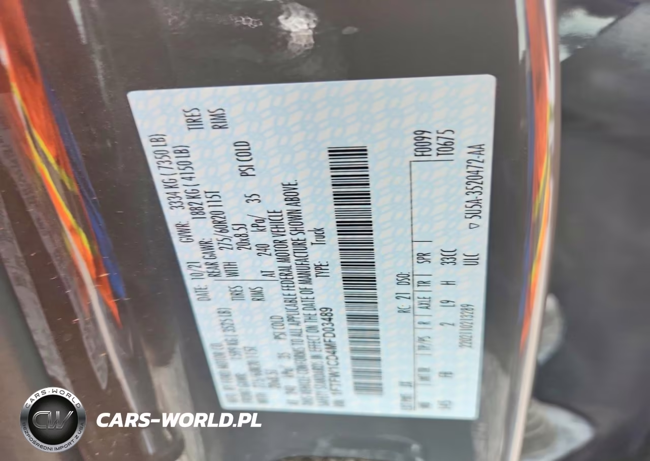 2021 Ford F150 Supercrew VIN:1FTFW1CD4MFD03489 - 12