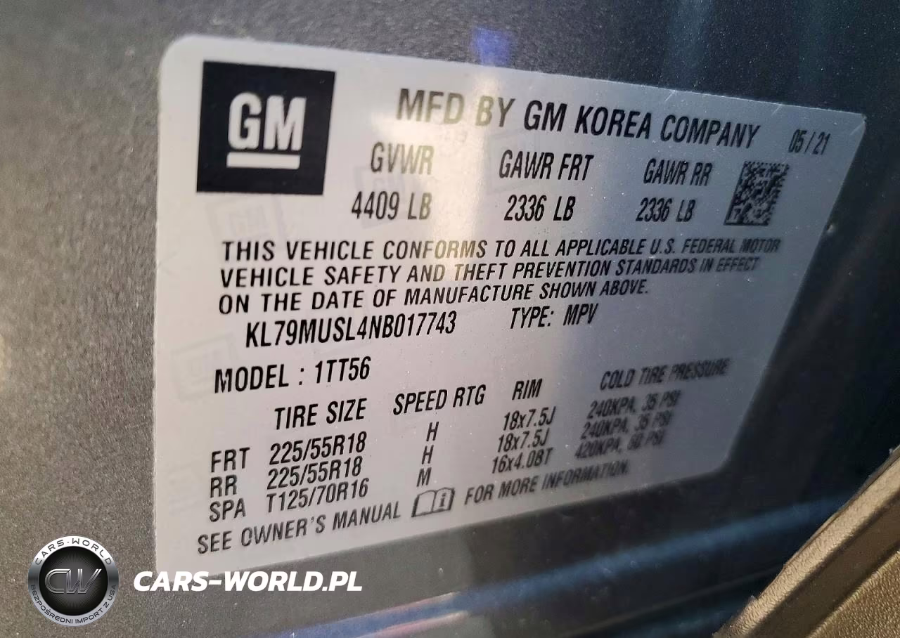 2022 Chevrolet Trailblazer Rs VIN:KL79MUSL4NB017743 - 13