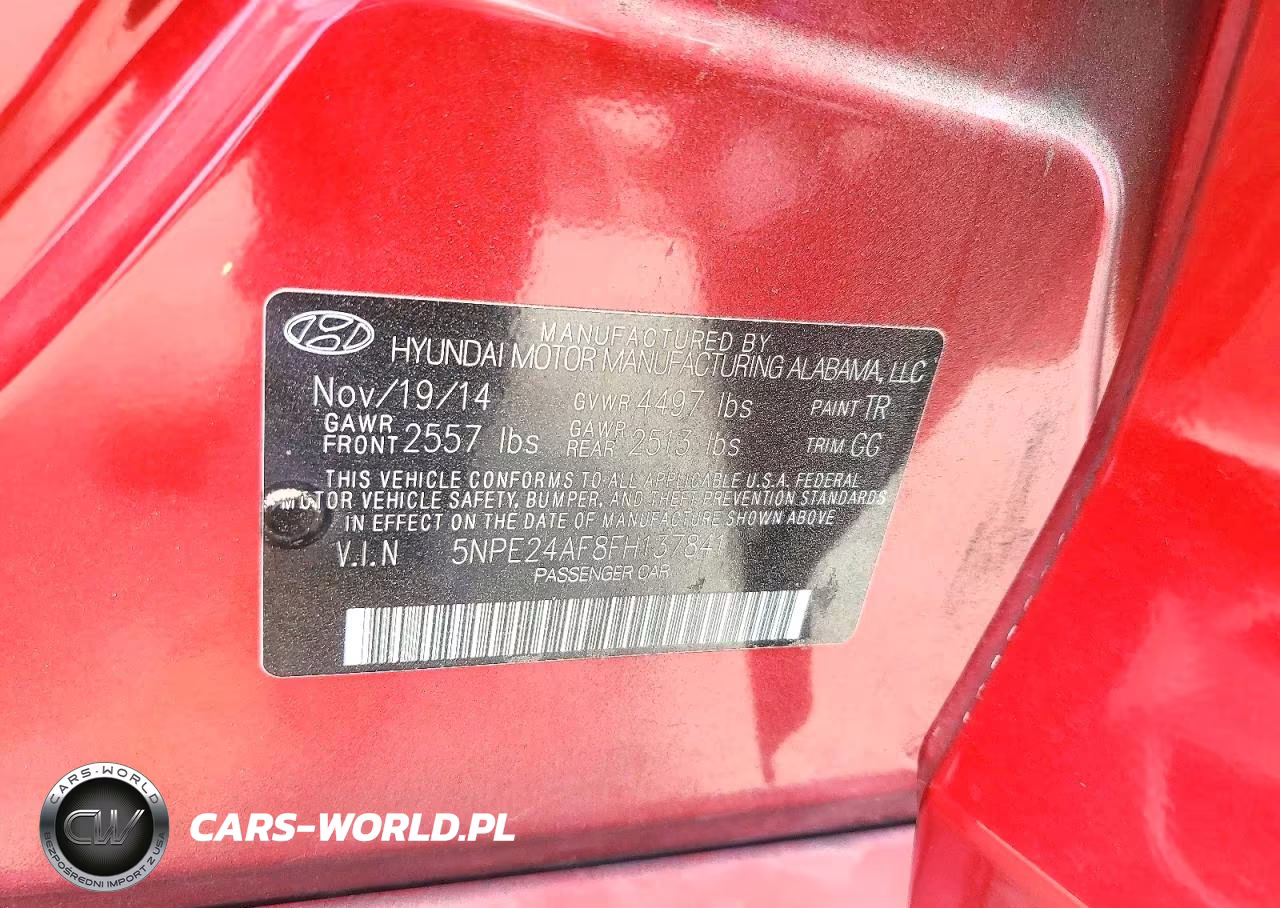 2015 Hyundai Sonata Se VIN:5NPE24AF8FH137841 - 12