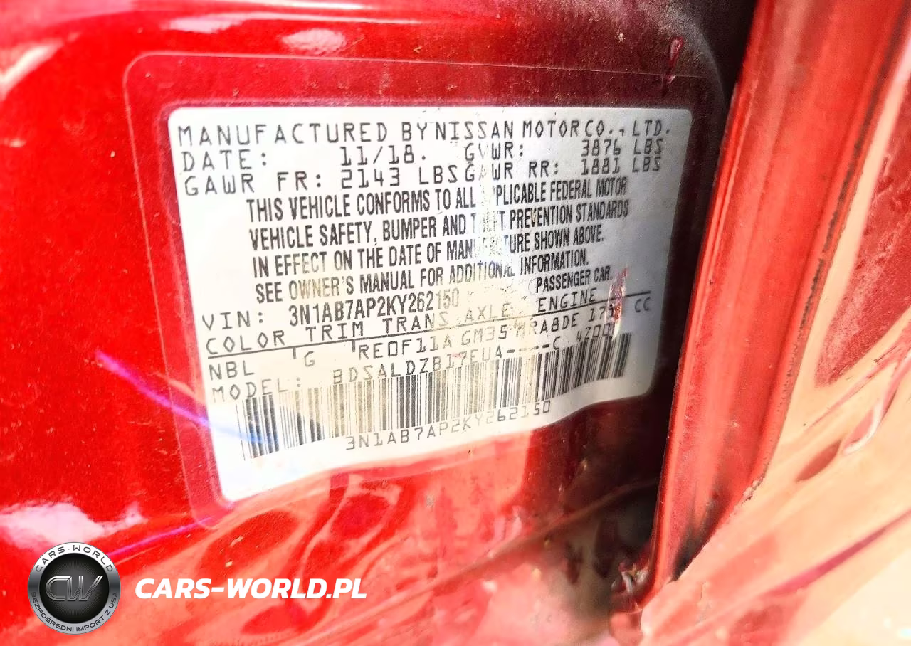 2019 Nissan Sentra Sv VIN:3N1AB7AP2KY262150 - 12