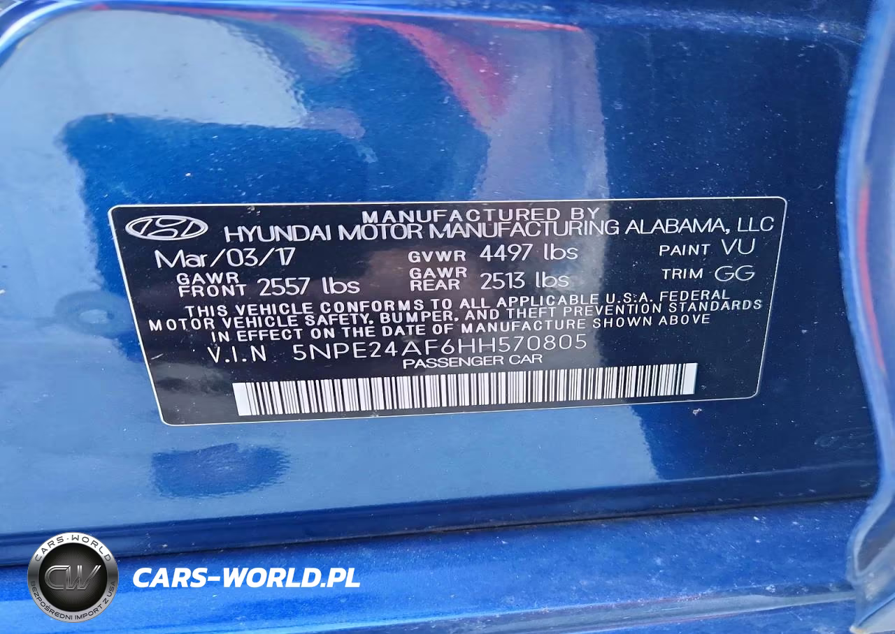 2017 Hyundai Sonata Se VIN:5NPE24AF6HH570805 - 12
