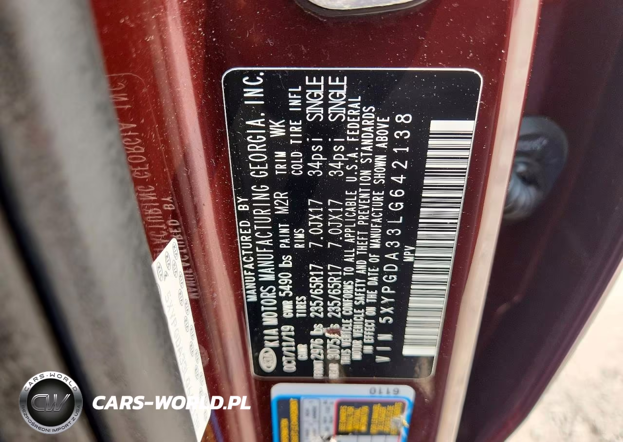 2020 Kia Sorento Lx VIN:5XYPGDA33LG642138 - 14