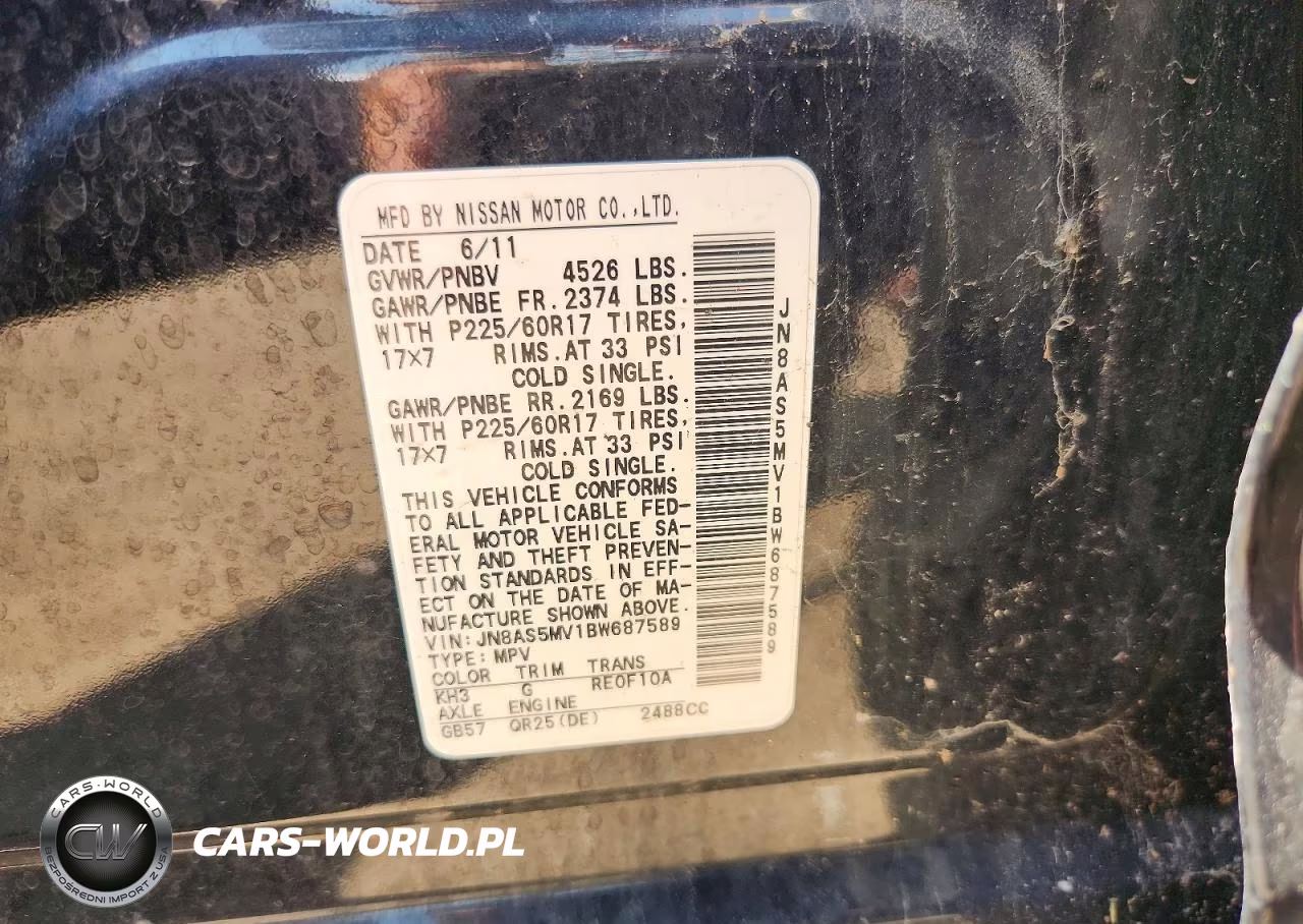 2011 Nissan Rogue S VIN:JN8AS5MV1BW687589 - 12