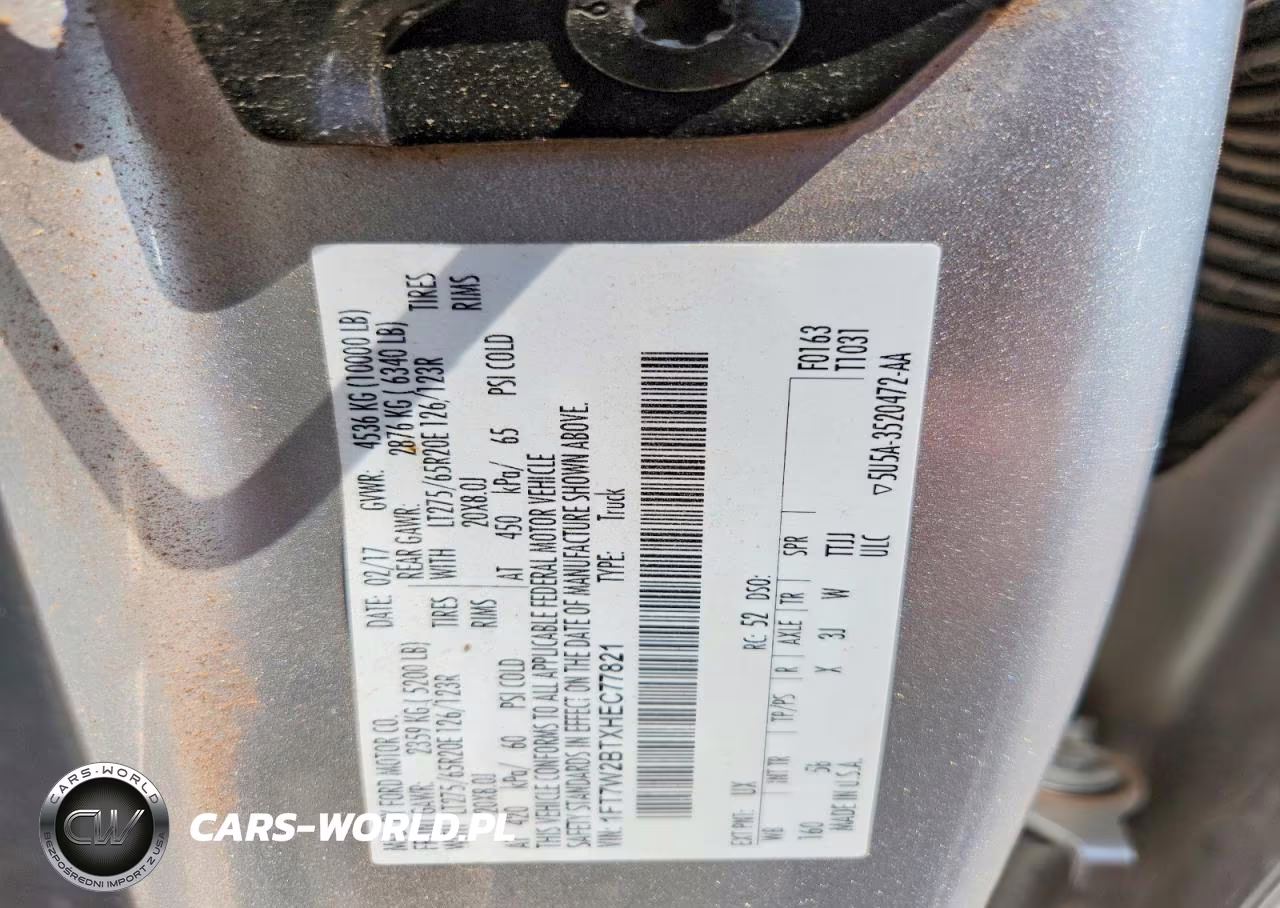 2017 Ford F250 Super Duty VIN:1FT7W2BTXHEC77821 - 12