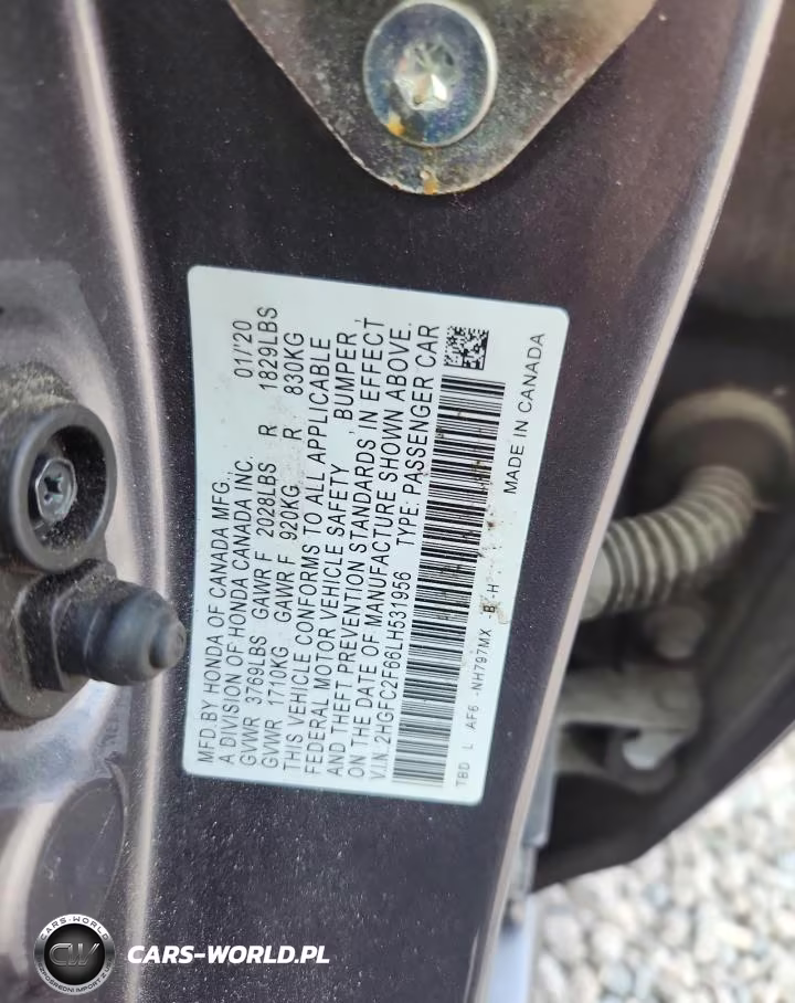 2020 Honda Civic Lx VIN:2HGFC2F66LH531956 - 13