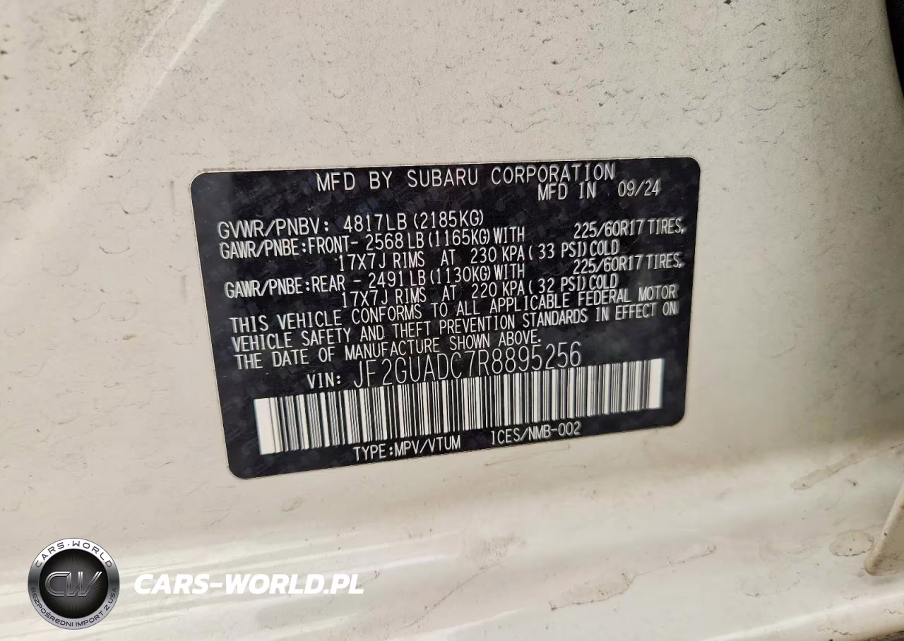 2024 Subaru Crosstrek Premium VIN:JF2GUADC7R8895256 - 12