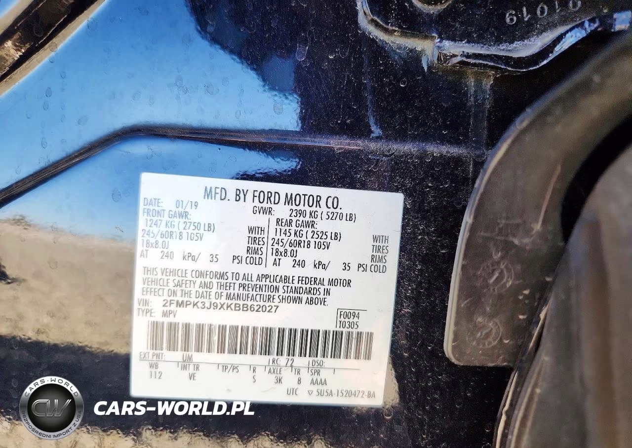 2019 Ford Edge Sel VIN:2FMPK3J9XKBB62027 - 13
