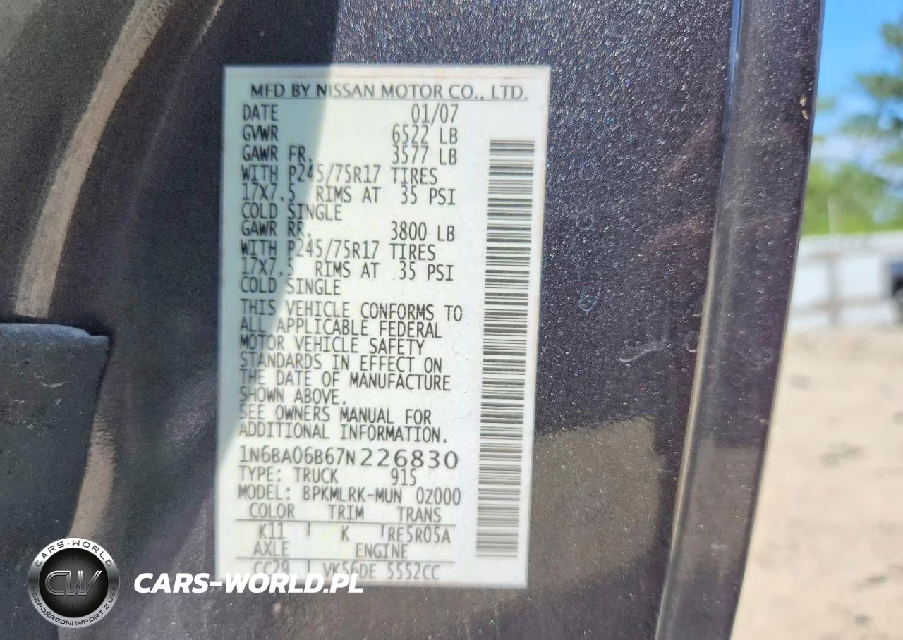 2004 Nissan Titan Xe VIN:1N6AA06A34N584000 - 12