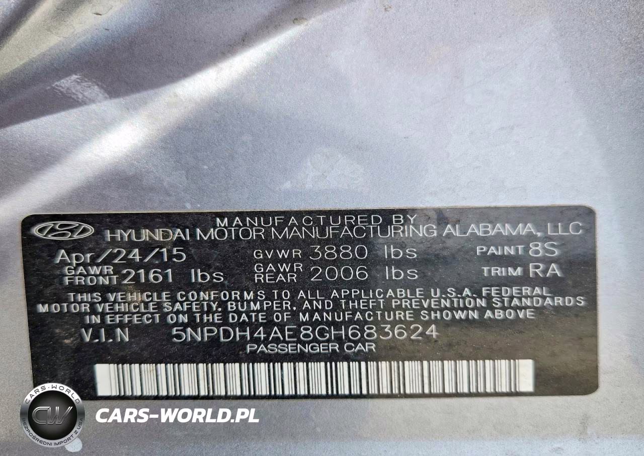 2016 Hyundai Elantra Se VIN:5NPDH4AE8GH683624 - 12