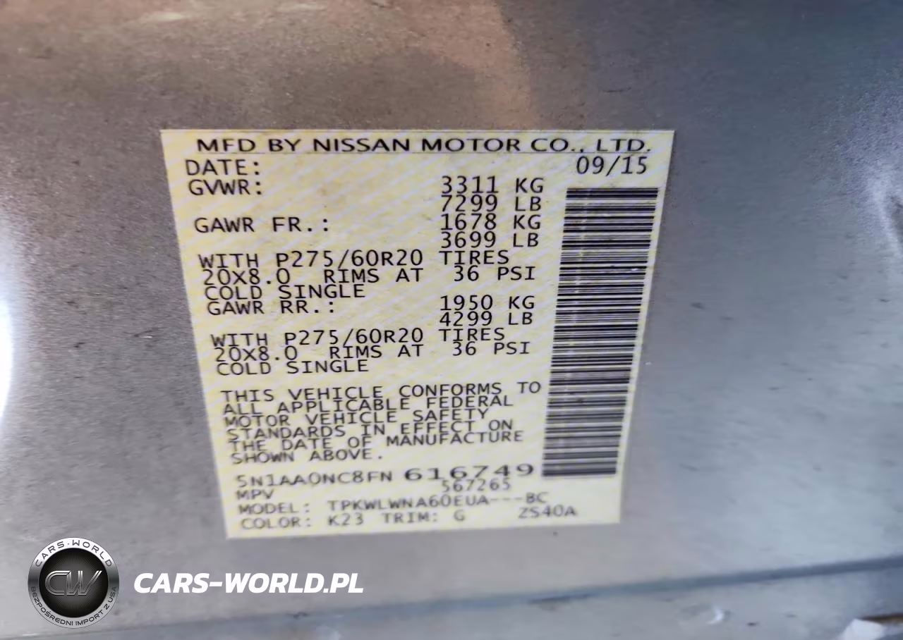 2015 Nissan Armada Platinum VIN:5N1AA0NC8FN616749 - 13