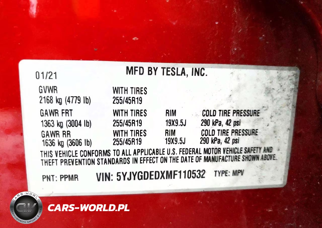 2021 Tesla Model Y VIN:5YJYGDEDXMF110532 - 12