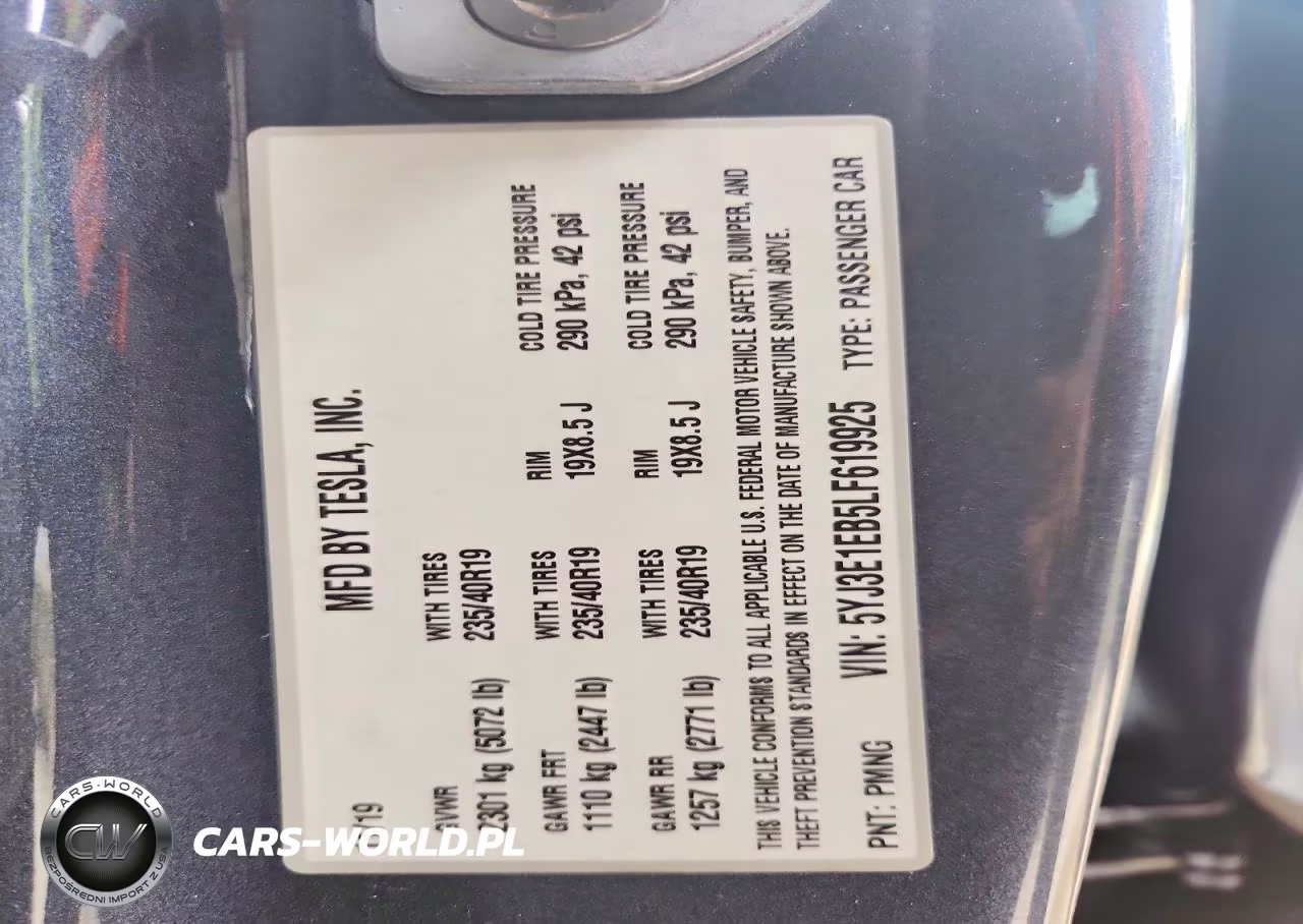 2020 Tesla Model 3 VIN:5YJ3E1EB5LF619925 - 12