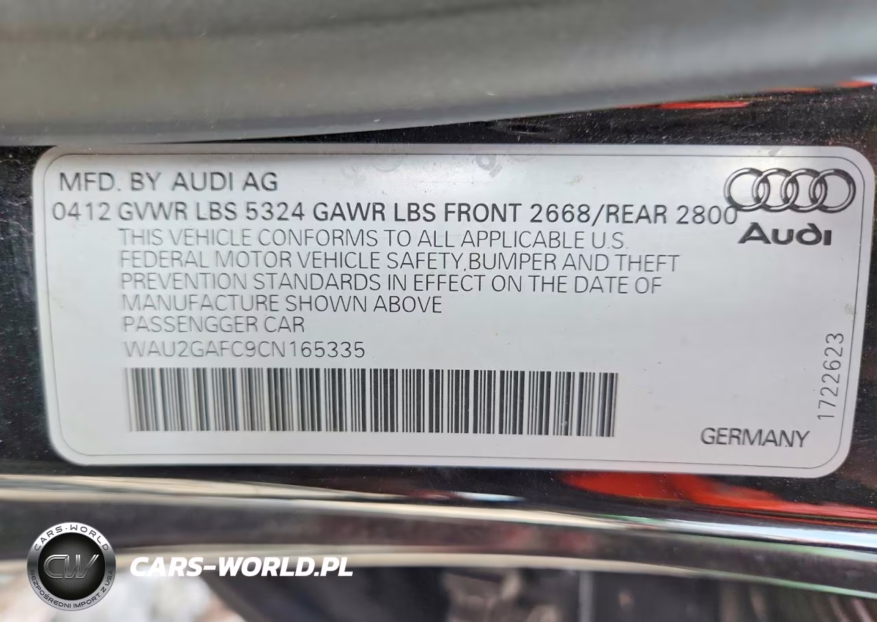 2012 Audi A7 Prestige VIN:WAU2GAFC9CN165335 - 13