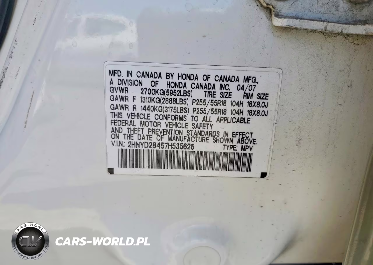 2007 Acura Mdx Technology VIN:2HNYD28457H535626 - 13