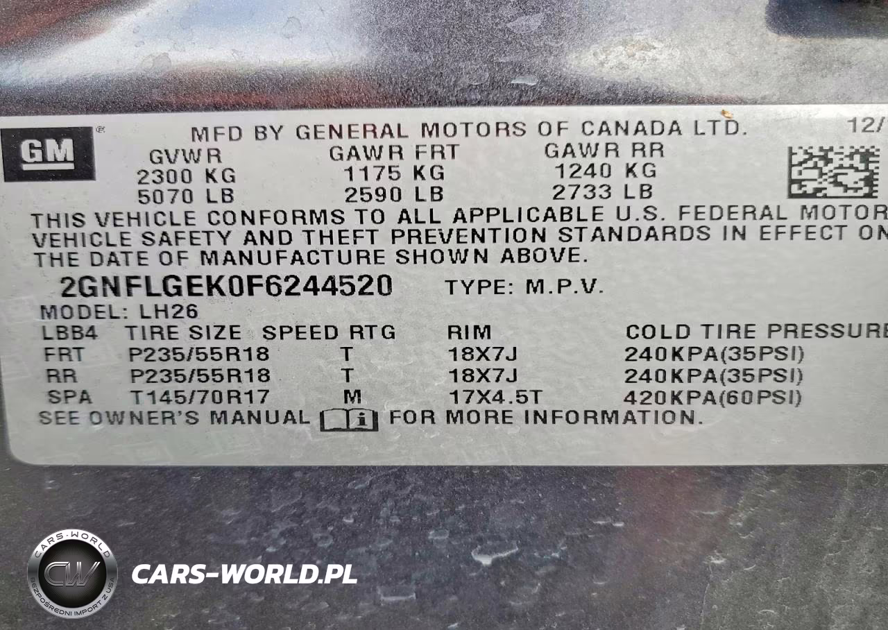 2015 Chevrolet Equinox Lt VIN:2GNFLGEK0F6244520 - 14