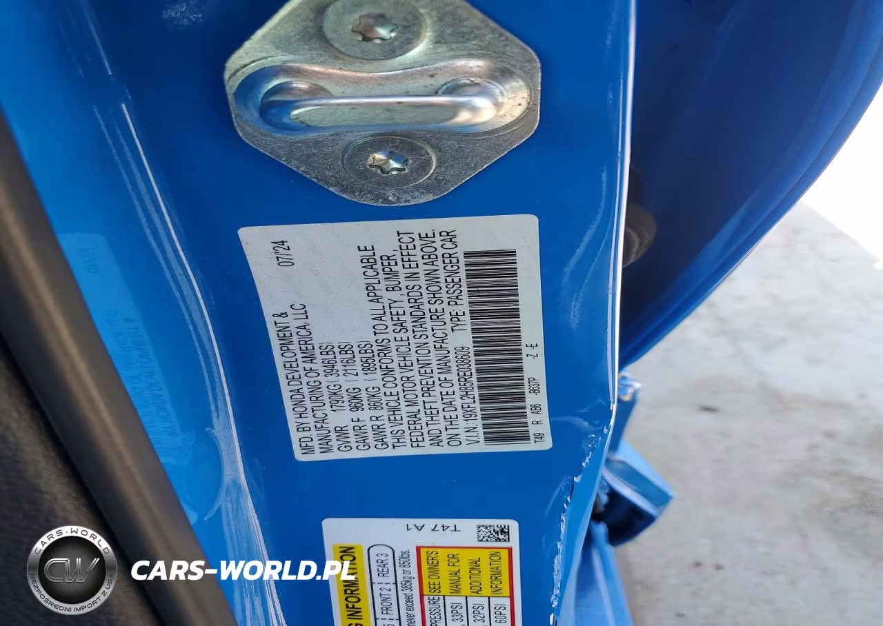 2024 Honda Civic Sport VIN:19XFL2H85RE038609 - 12