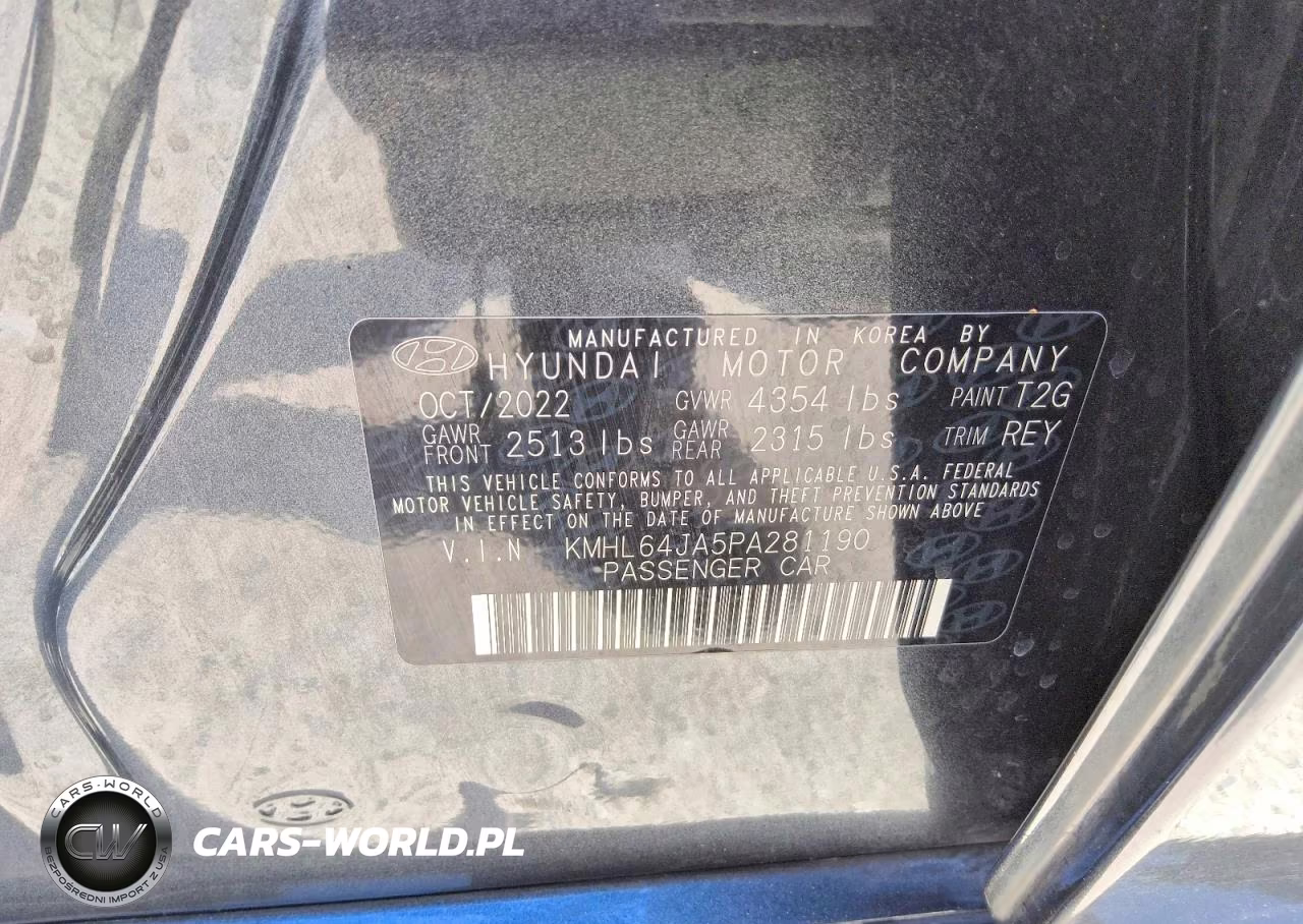 2023 Hyundai Sonata Sel VIN:KMHL64JA5PA281190 - 12
