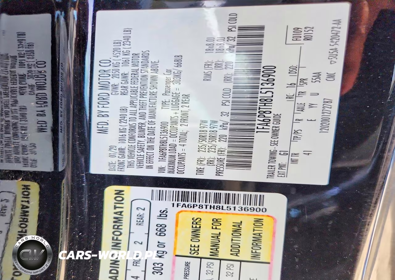 2020 Ford Mustang VIN:1FA6P8TH8L5136900 - 12