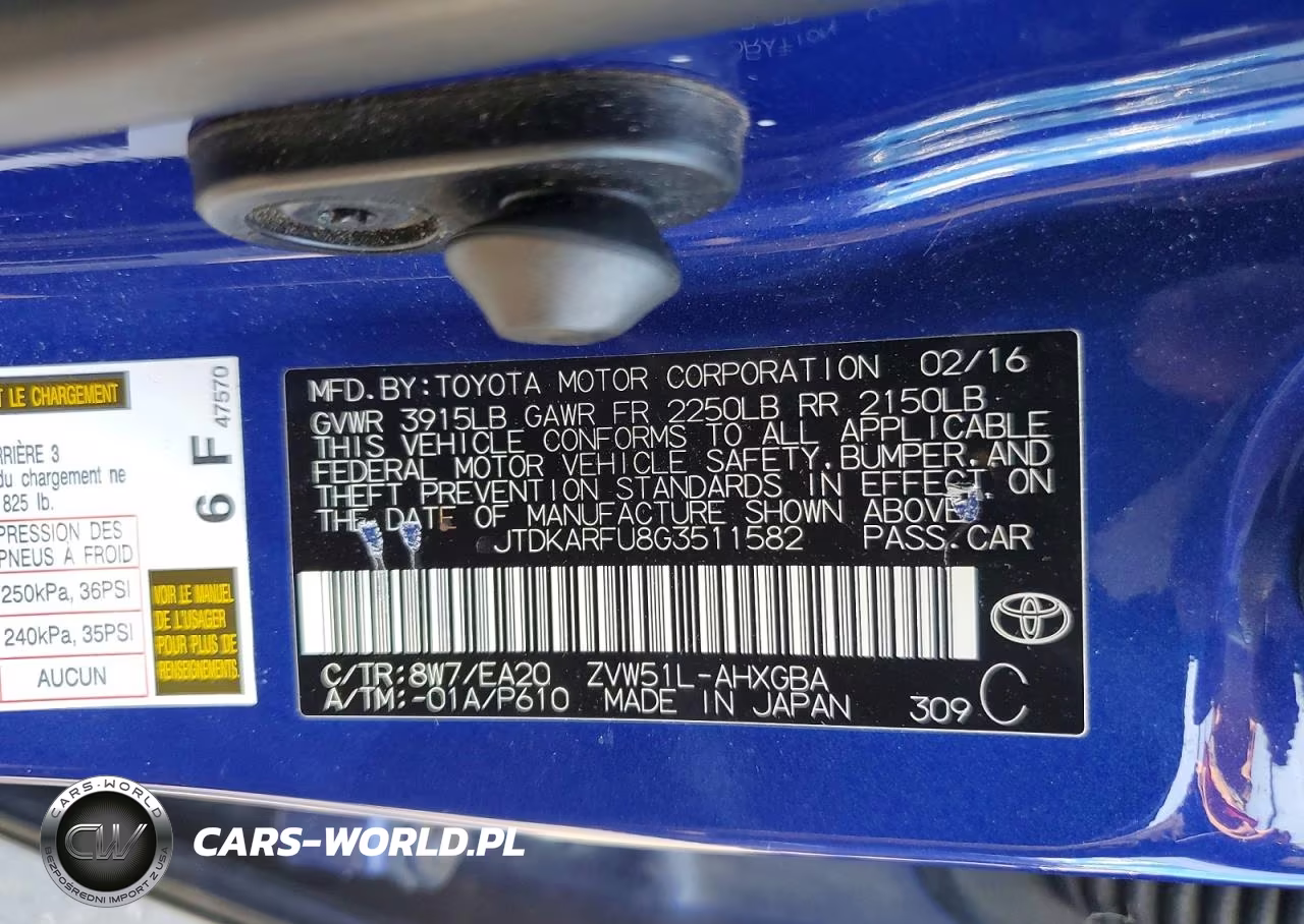 2016 Toyota Prius Four VIN:JTDKARFU8G3511582 - 12